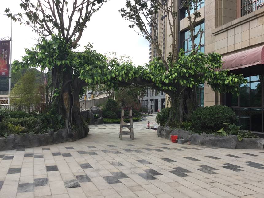河北仿真树大门